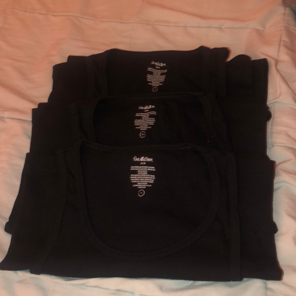 Men’s Black Ribbed Tanks